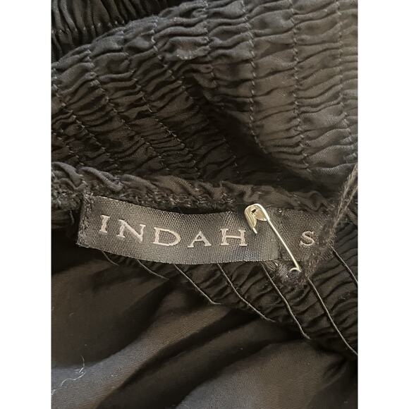 NWT INDAH Julie Cutaway Maxi Dress Size Small Black Romantic Goth - Picture 10 of 12